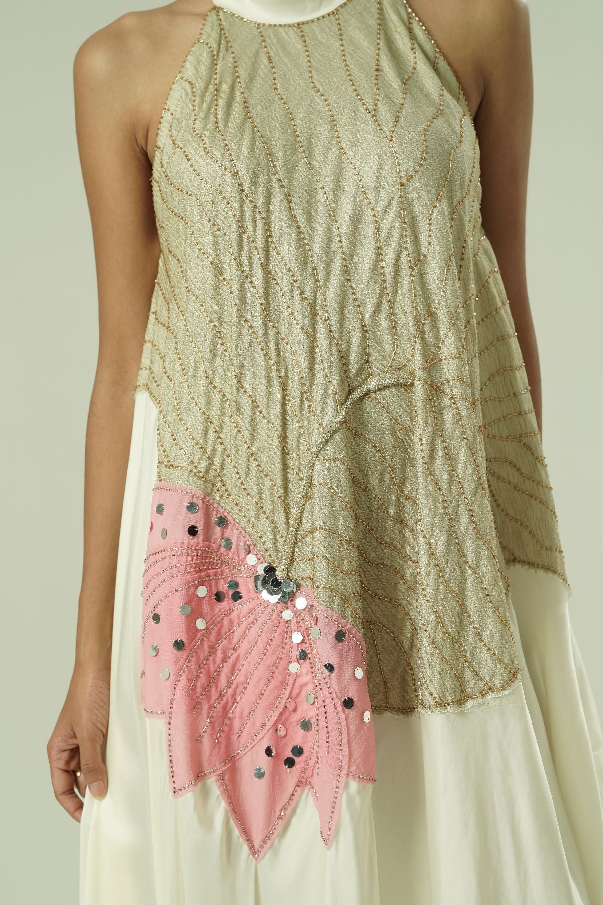 Lilly Asymmetric Halter Tie Dress