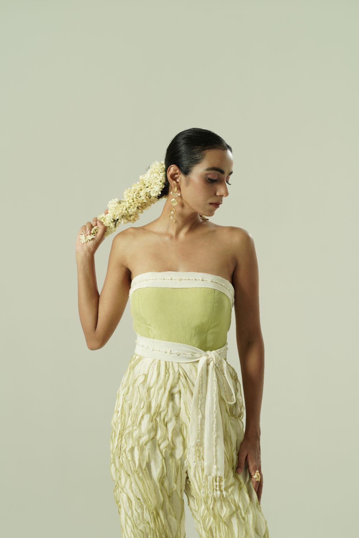 Leaflet Ruffle Jumpsuit