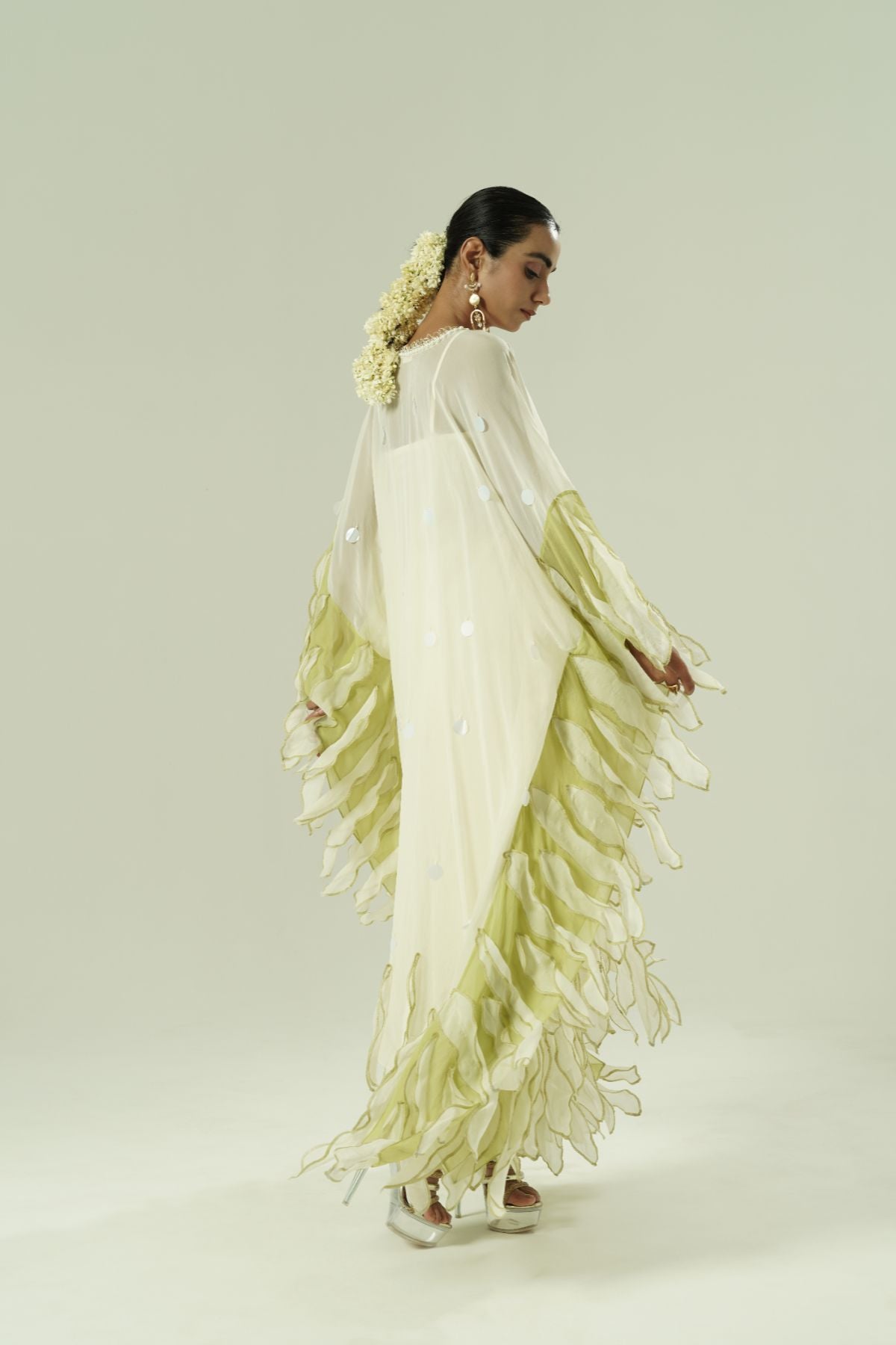 Leaflet Colour Block Kaftan Set