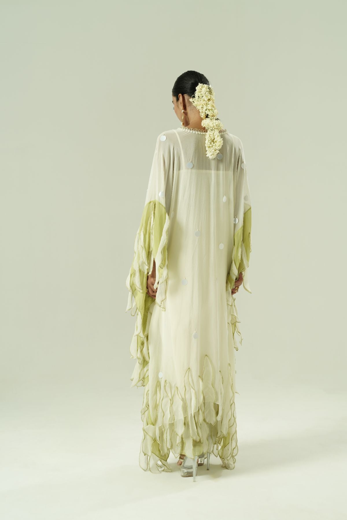 Leaflet Colour Block Kaftan Set