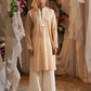 Frinted Scalloped Collar Kurta With A Textured Straight Pants