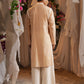 Frinted Scalloped Collar Kurta With A Textured Straight Pants