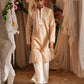 Frinted Scalloped Collar Kurta With A Textured Straight Pants