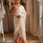 Floret Print Concept Saree With Floret Scalloped Bustier