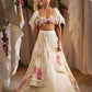 Overlap Scarf Lehenga With Dangling Bustier