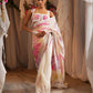 Vally Print Saree With Scalloped Border And Printed Blouse