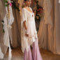 Scalloped Floret  Kaftan Wiyh Godet Sharar And A Printed Bustier