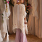 Scalloped Floret  Kaftan Wiyh Godet Sharar And A Printed Bustier