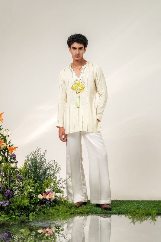 Flora Tassel Patch Kurta Set
