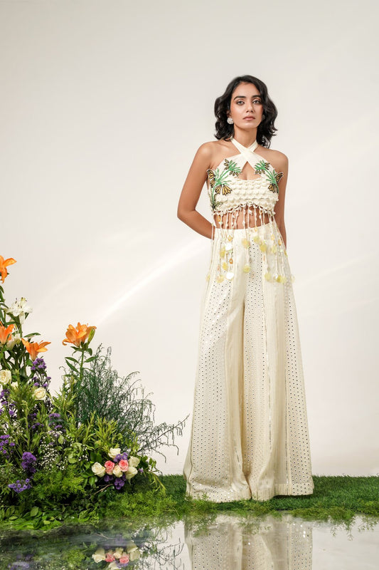 Botanical Tassel Sharara Set