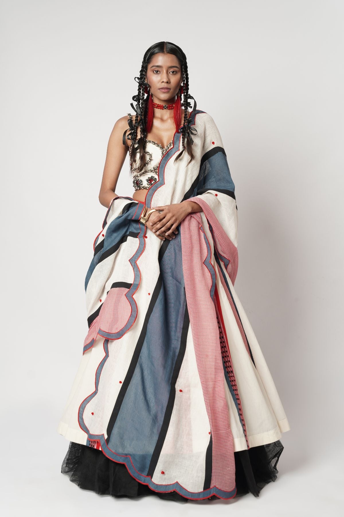 Gamcha &Naga Duo Paneled Lehenga Set