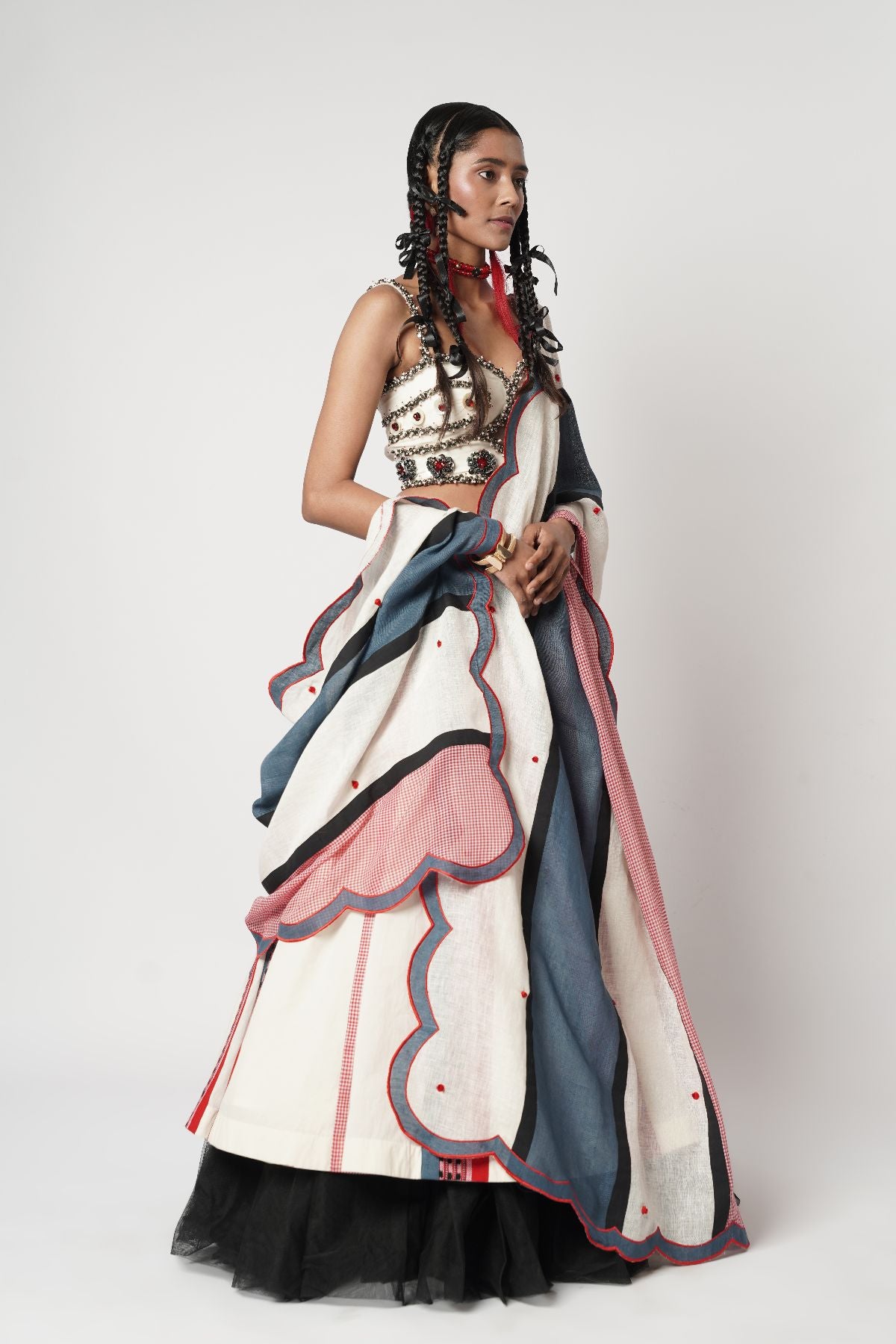 Gamcha &Naga Duo Paneled Lehenga Set