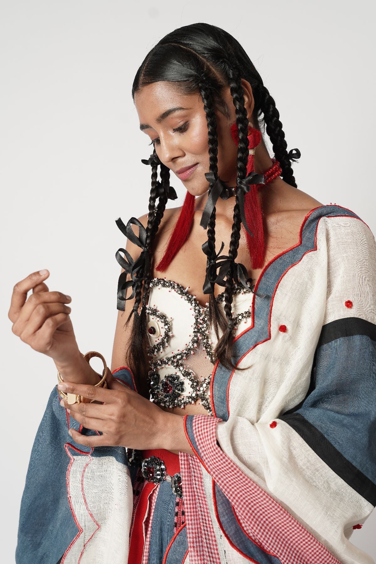 Gamcha &Naga Duo Paneled Lehenga Set