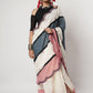Gamcha Colour Block Scallop Saree Set