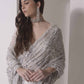 Foil twinkling saree with embroidered blouse
