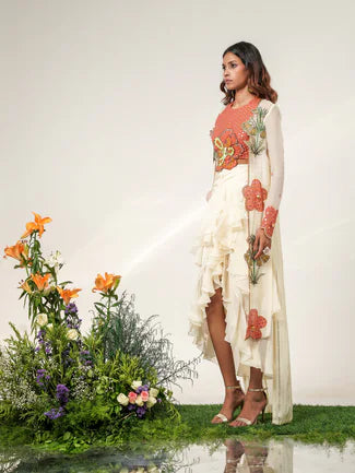 RUFFLED MOSAIC DRAPE SET