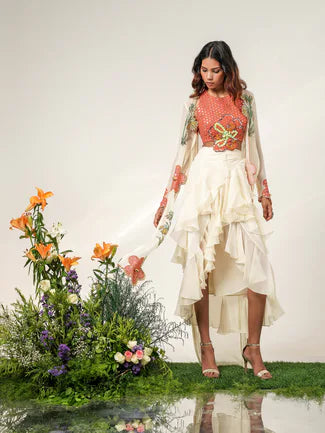 RUFFLED MOSAIC DRAPE SET