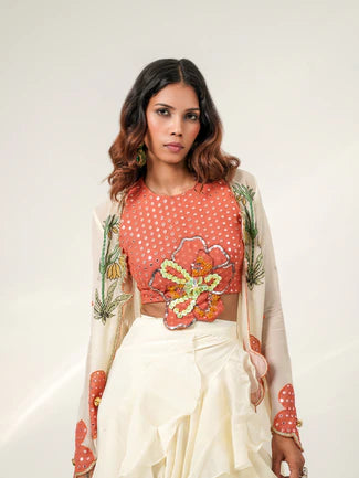 RUFFLED MOSAIC DRAPE SET