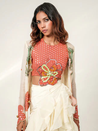RUFFLED MOSAIC DRAPE SET