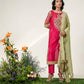 FUCHSIA GARDEN KURTA SET