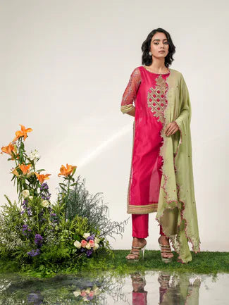 FUCHSIA GARDEN KURTA SET