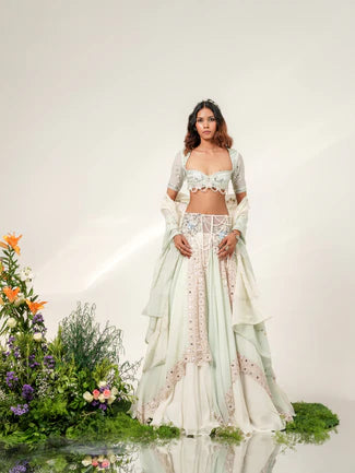 VICTORIAN BLOOM LEHENGA