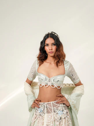 VICTORIAN BLOOM LEHENGA