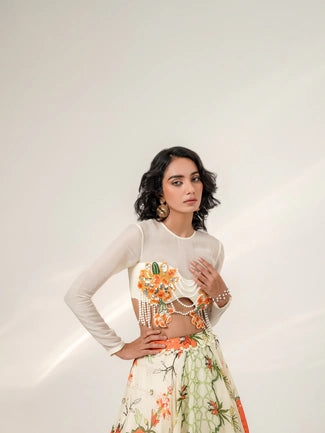 MANDARINE MUSE LEHENGA