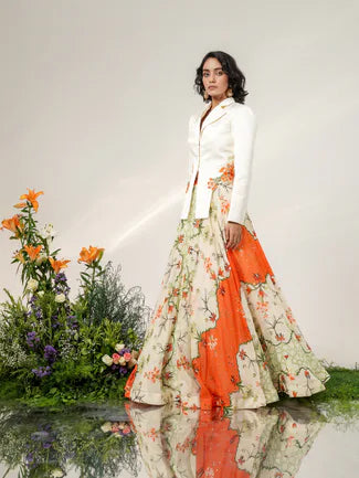 SCULPTED FLORA LEHENGA