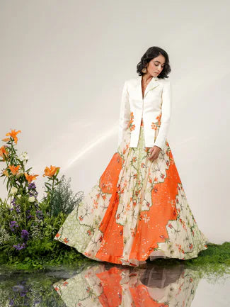 SCULPTED FLORA LEHENGA