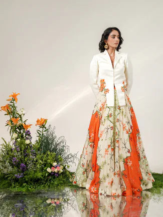 SCULPTED FLORA LEHENGA