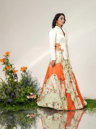SCULPTED FLORA LEHENGA