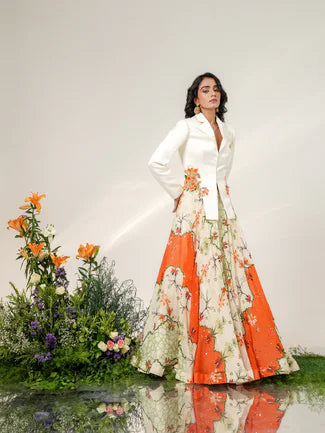 SCULPTED FLORA LEHENGA