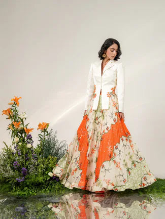 SCULPTED FLORA LEHENGA