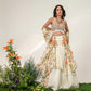 TANGERINE CASCADE LEHENGA