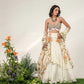 TANGERINE CASCADE LEHENGA