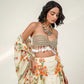 TANGERINE CASCADE LEHENGA