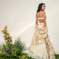 TANGERINE CASCADE LEHENGA