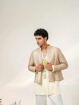 DISPERSED TISSUE BANDHGALA SET