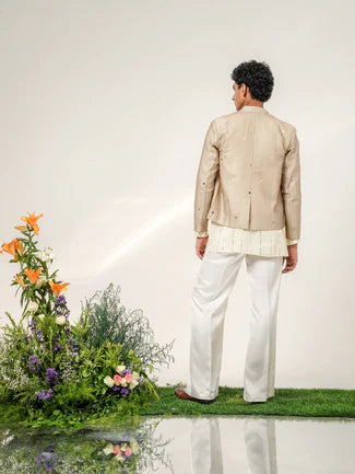 DISPERSED TISSUE BANDHGALA SET