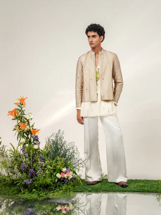DISPERSED TISSUE BANDHGALA SET