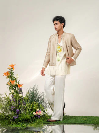 DISPERSED TISSUE BANDHGALA SET