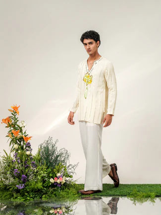 FLORA TASSEL PATCH KURTA SET