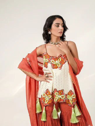 FLORET TASSEL SHARARA SET