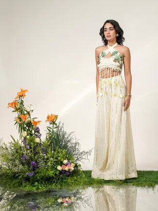 BOTANICAL TASSEL SHARARA SET