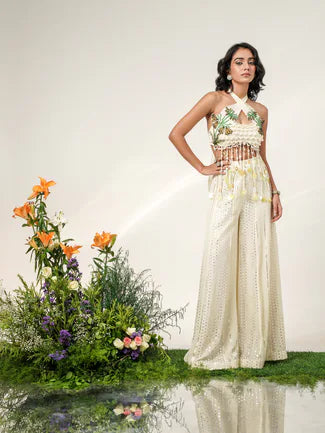 BOTANICAL TASSEL SHARARA SET