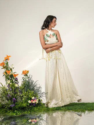BOTANICAL TASSEL SHARARA SET