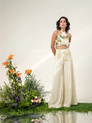 BOTANICAL TASSEL SHARARA SET