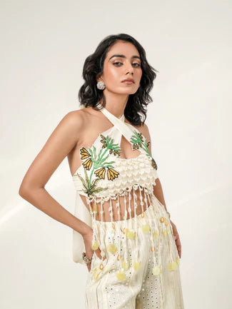 BOTANICAL TASSEL SHARARA SET