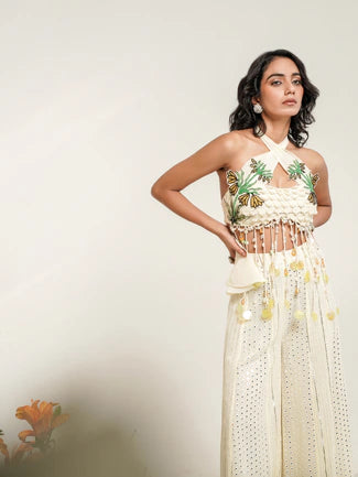 BOTANICAL TASSEL SHARARA SET